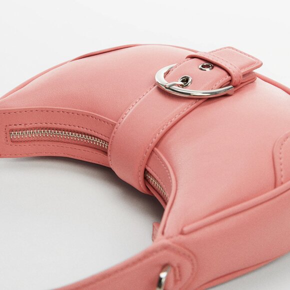 Mango Pink Buckle Bag with Double Handle/NWT - Picture 5 of 13